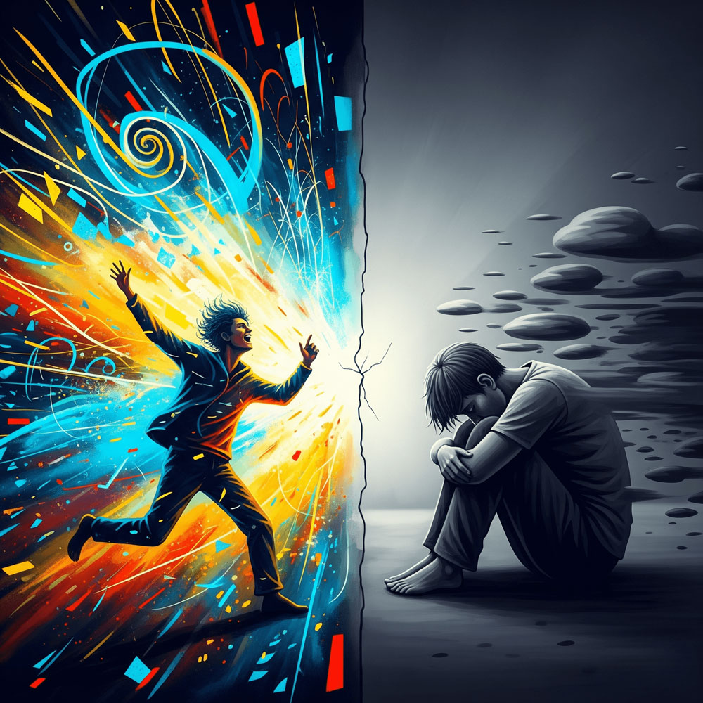 Bipolarní porucha s psychotickými rysy a paranoidní schizofrenie